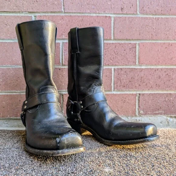 Freebird by Steven Copperhead Distressed Boots Black Leather Men's 13